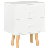 vidaXL Mesas cabeceira 2 pcs 40x30x50cm madeira de pinho maciça branco