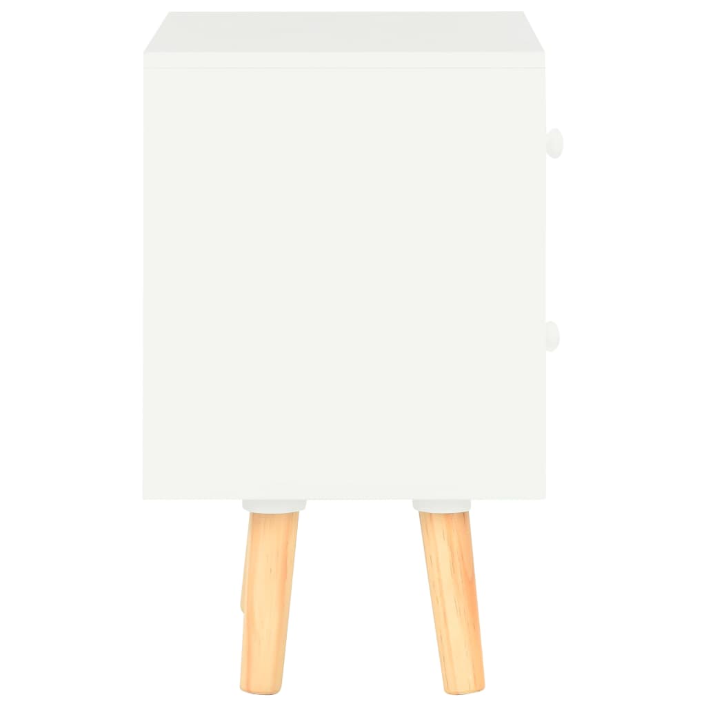 vidaXL Mesas cabeceira 2 pcs 40x30x50cm madeira de pinho maciça branco