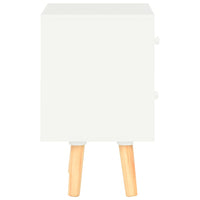 vidaXL Mesas cabeceira 2 pcs 40x30x50cm madeira de pinho maciça branco