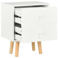 vidaXL Mesas cabeceira 2 pcs 40x30x50cm madeira de pinho maciça branco