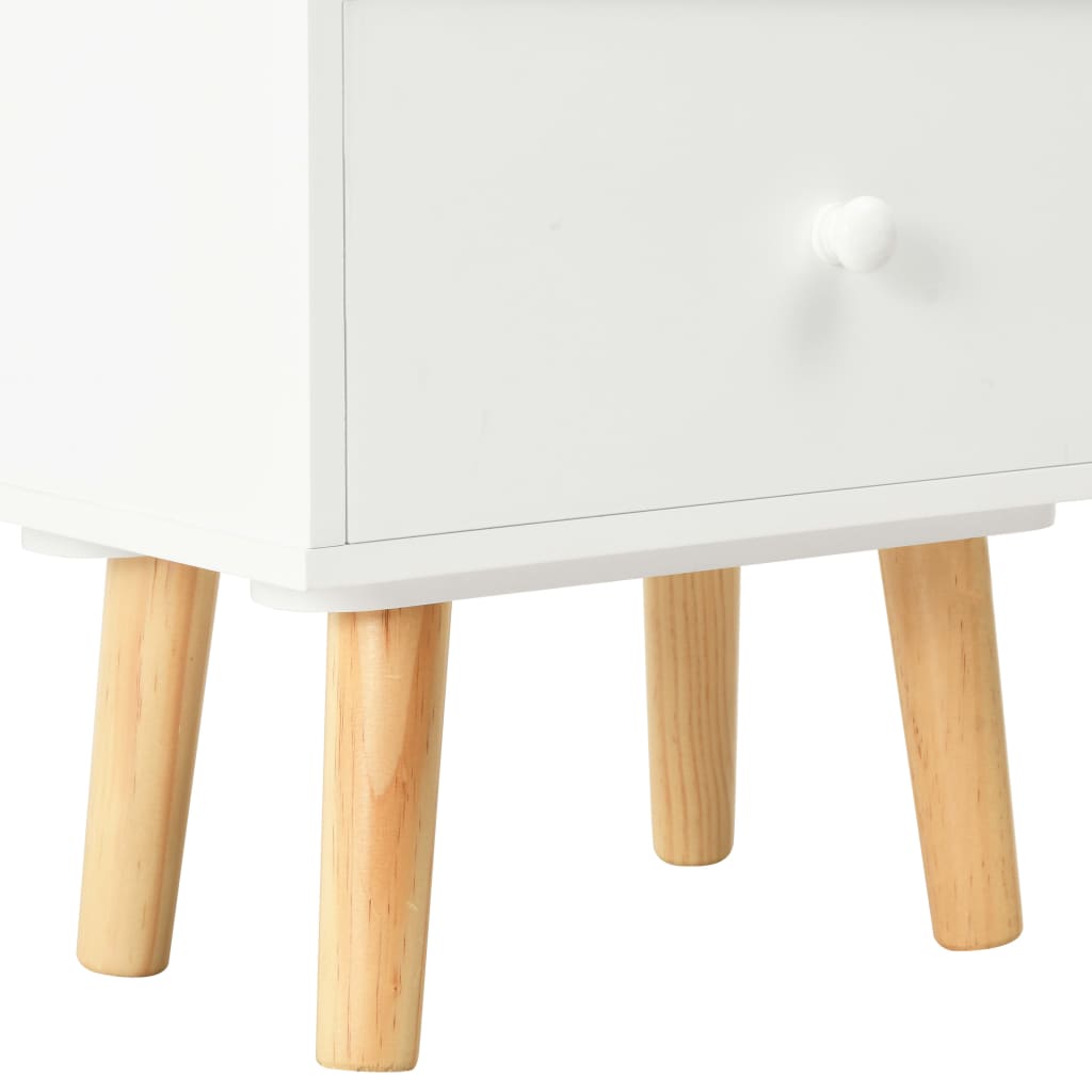 vidaXL Mesas cabeceira 2 pcs 40x30x50cm madeira de pinho maciça branco