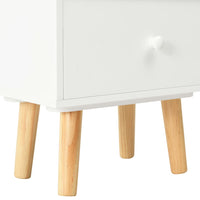 vidaXL Mesas cabeceira 2 pcs 40x30x50cm madeira de pinho maciça branco