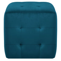 vidaXL Pufe 2 pcs 30x30x30 cm veludo azul