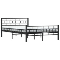 vidaXL Estrutura de cama 140x200 cm aço preto