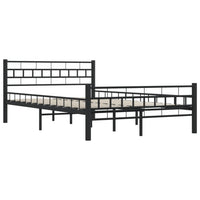 vidaXL Estrutura de cama 140x200 cm aço preto
