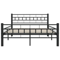 vidaXL Estrutura de cama 140x200 cm aço preto