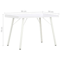 vidaXL Secretária 90x50x79 cm branco