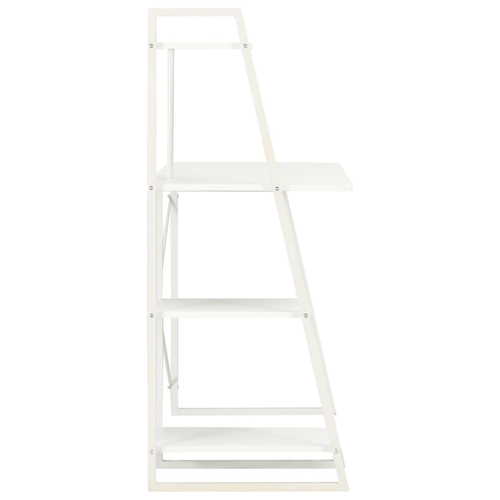 vidaXL Secretária com unidade de prateleiras 102x50x117 cm branco