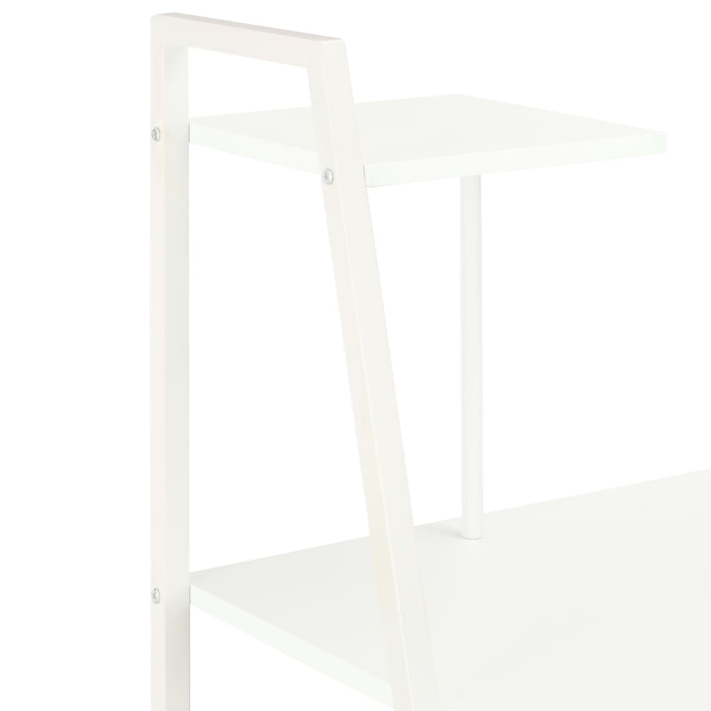 vidaXL Secretária com unidade de prateleiras 102x50x117 cm branco