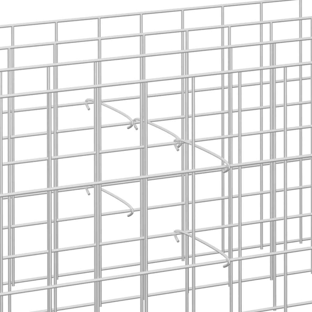 vidaXL Ganchos para gabiões 50 pcs aço galvanizado 10 cm