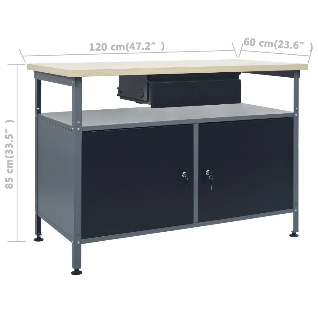 Bancada de trabalho 120x60x85 cm aço