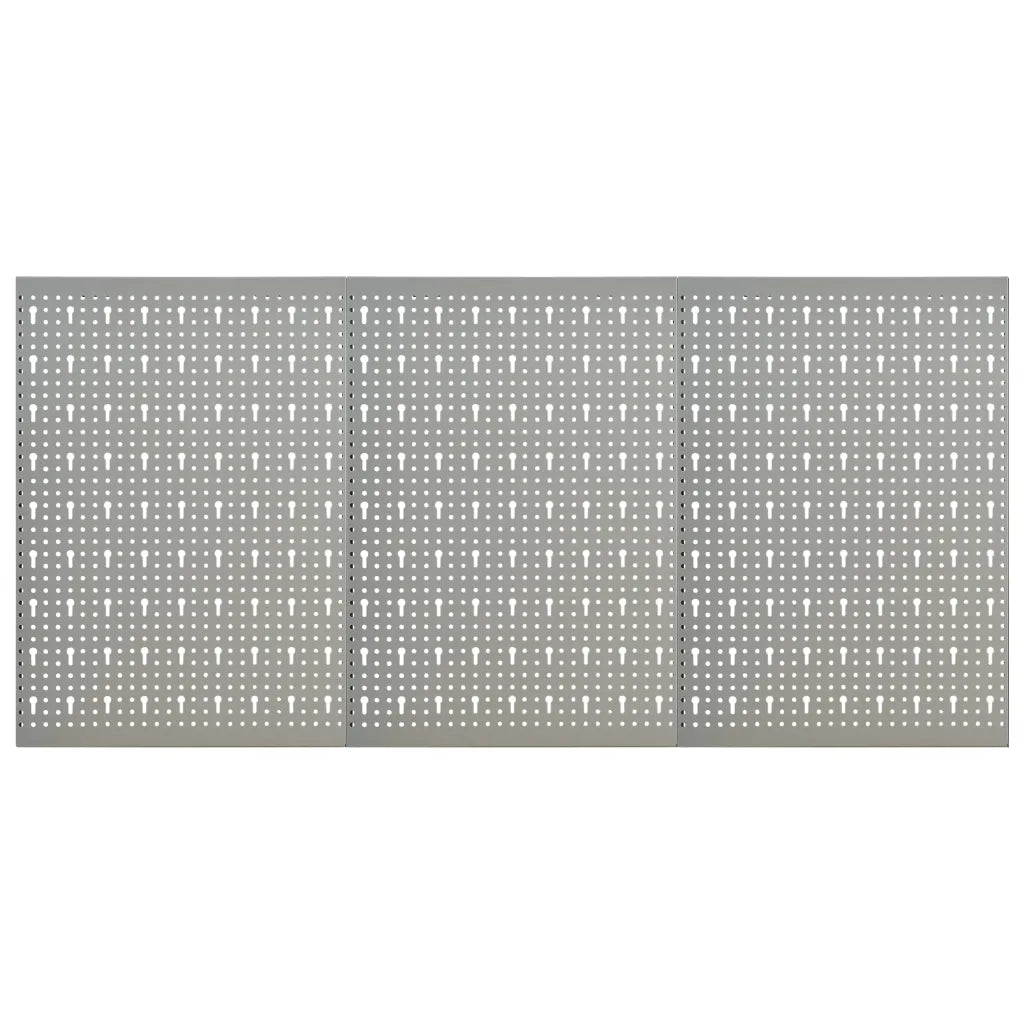 Placas perfuradas de parede 3 pcs 40x58 cm aço