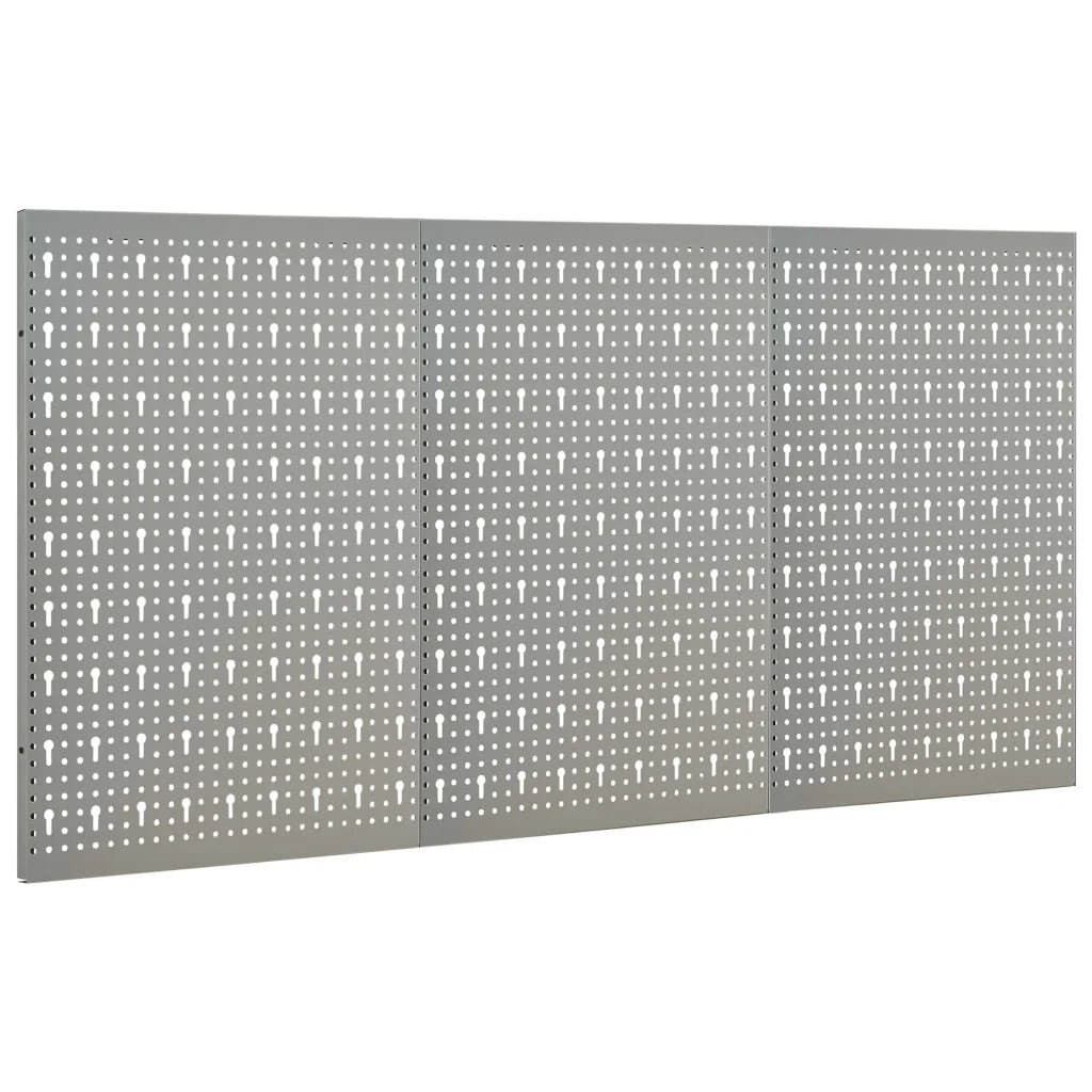 Placas perfuradas de parede 3 pcs 40x58 cm aço