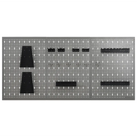Placas perfuradas de parede 3 pcs 40x58 cm aço