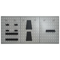 Placas perfuradas de parede 3 pcs 40x58 cm aço