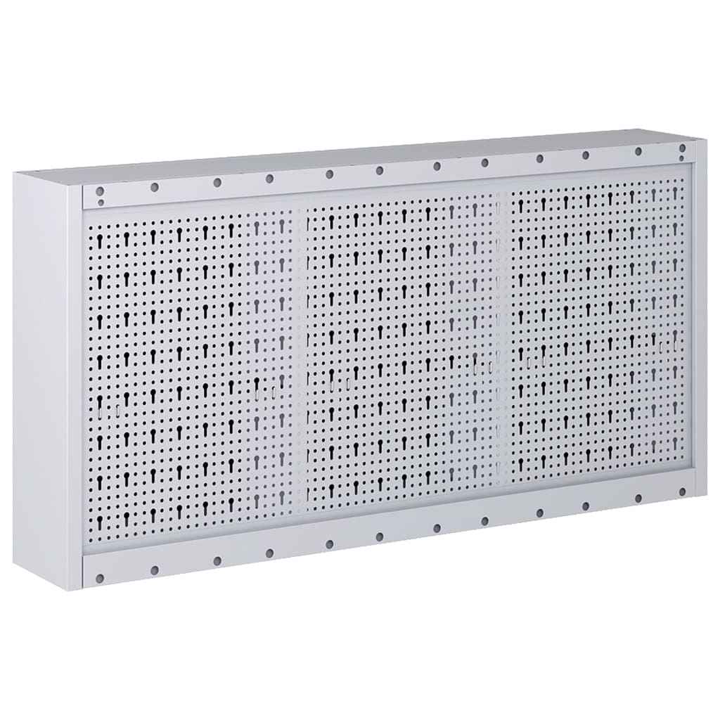 vidaXL Armário ferramentas parede industrial metal cinzento e preto