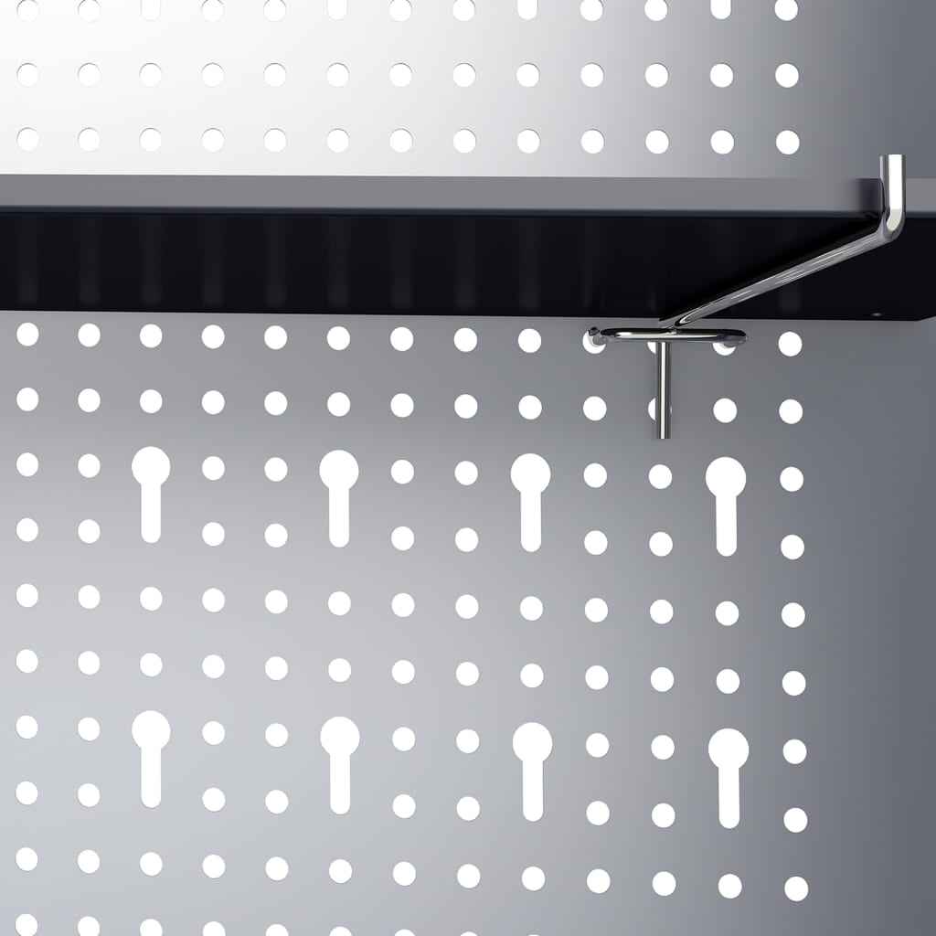 vidaXL Armário ferramentas parede industrial metal cinzento e preto