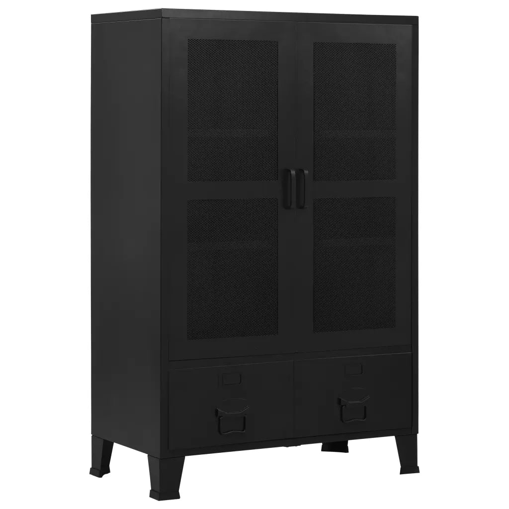 Armário de escritório com portas rede 75x40x120 cm aço