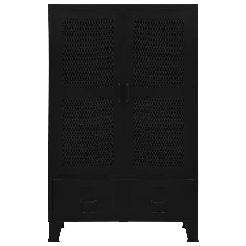 Armário de escritório com portas rede 75x40x120 cm aço
