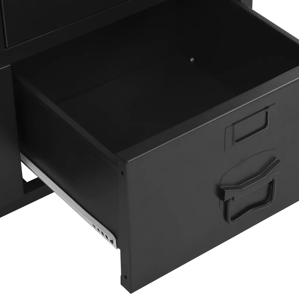 Armário de escritório com portas rede 75x40x120 cm aço