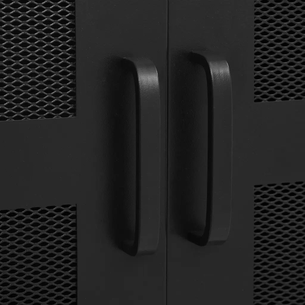 Armário de escritório com portas rede 75x40x120 cm aço