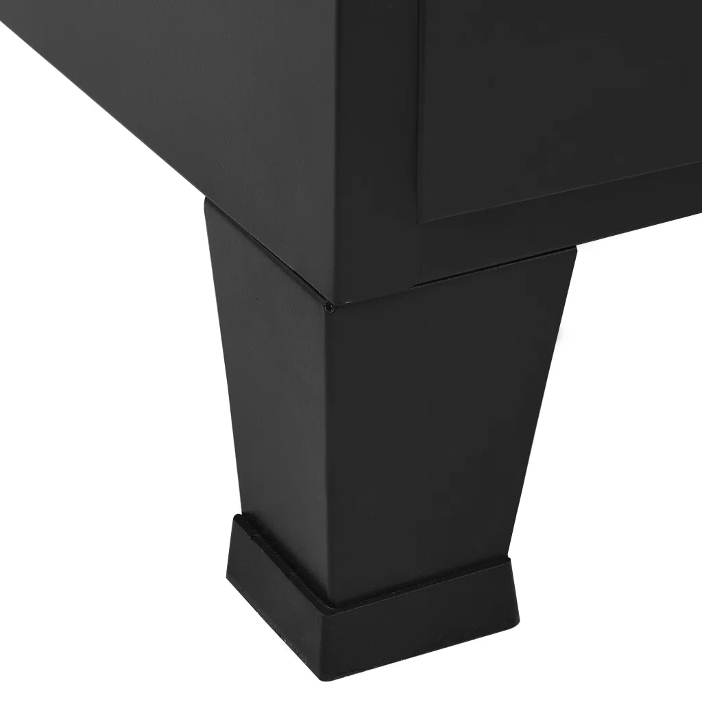 Armário de escritório com portas rede 75x40x120 cm aço