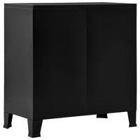 vidaXL Aparador de arrumação industrial 75x40x80 cm aço preto