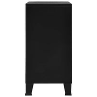 vidaXL Aparador de arrumação industrial 75x40x80 cm aço preto