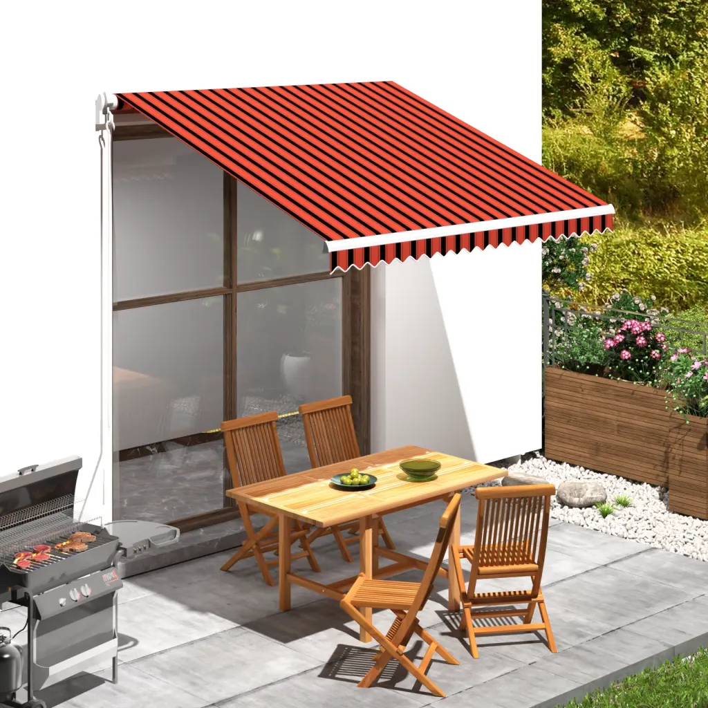 Lona para toldo 3x2,5 m laranja e castanho