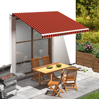 Lona para toldo laranja e castanho 3,5x2,5 m