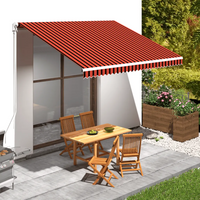 Lona para toldo laranja e castanho 4x3 m