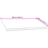 Lona para toldo laranja e castanho 6x3 m