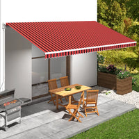 Lona para toldo laranja e castanho 6x3 m
