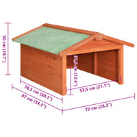 vidaXL Abrigo de cortador de relva 72x87x50 cm madeira de abeto maciça