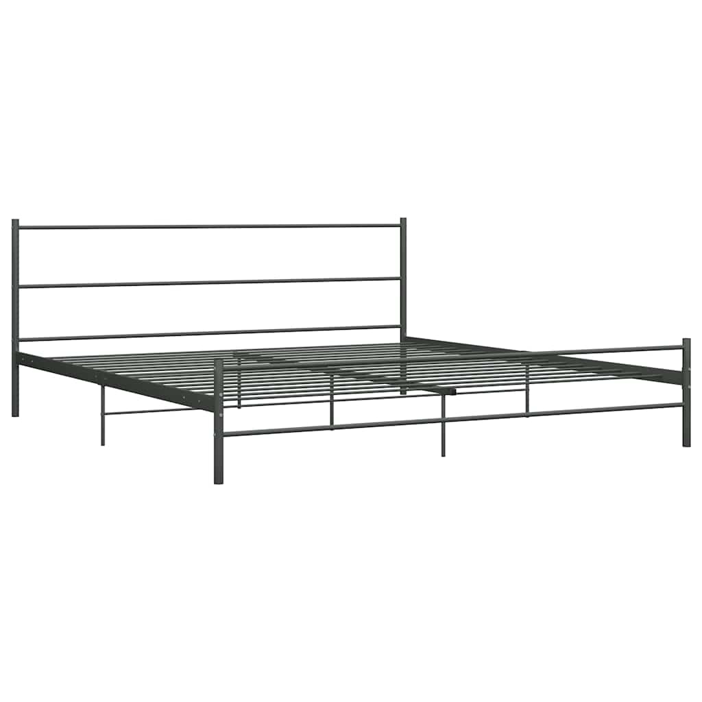vidaXL Estrutura de cama 180x200 cm metal cinzento
