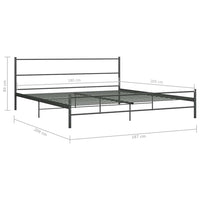vidaXL Estrutura de cama 180x200 cm metal cinzento
