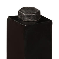 vidaXL 5 pcs conjunto de bar madeira maciça e couro genuíno