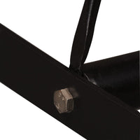 vidaXL 7 pcs conjunto de bar madeira maciça e couro genuíno