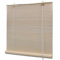 vidaXL Estores de rolo em bambu natural 2 pcs 120x160 cm