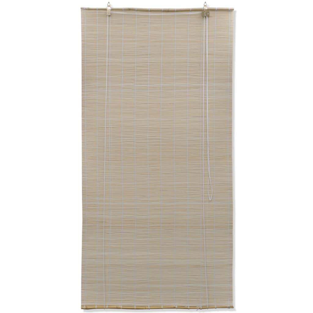 vidaXL Estores de rolo em bambu natural 2 pcs 120x160 cm