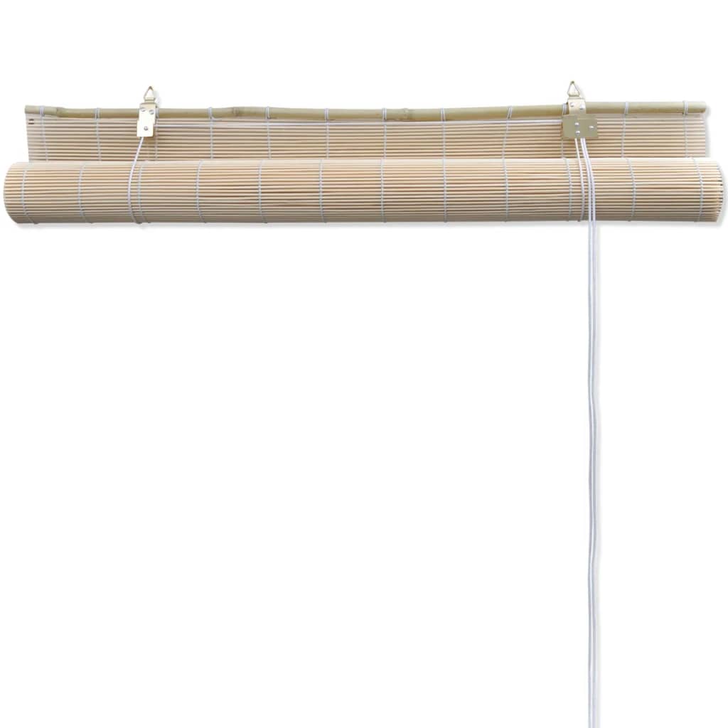 vidaXL Estores de rolo em bambu natural 2 pcs 120x160 cm