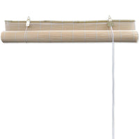 vidaXL Estores de rolo em bambu natural 2 pcs 120x160 cm