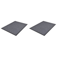 vidaXL Tapetes de porta PVC 2 pcs 90x60 cm cinzento