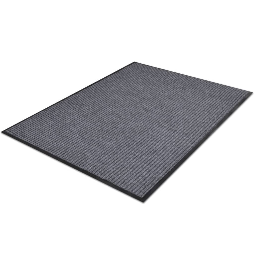 vidaXL Tapetes de porta PVC 2 pcs 90x60 cm cinzento