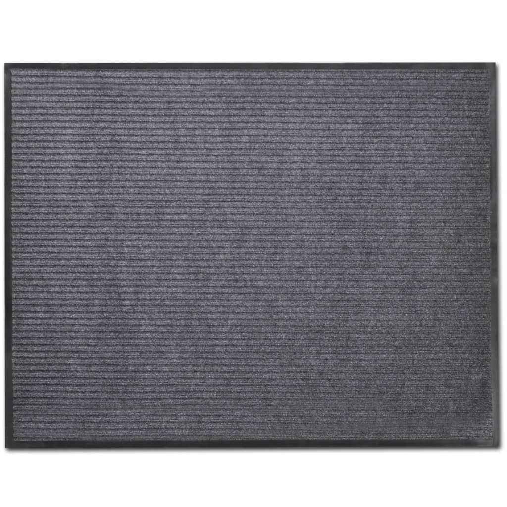 vidaXL Tapetes de porta PVC 2 pcs 90x60 cm cinzento