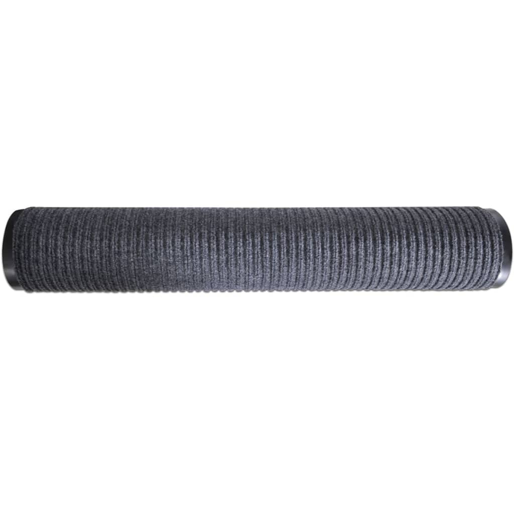 vidaXL Tapetes de porta PVC 2 pcs 90x60 cm cinzento