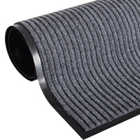vidaXL Tapetes de porta PVC 2 pcs 90x60 cm cinzento