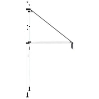 Toldo retrátil manual 100 cm riscas azuis e brancas