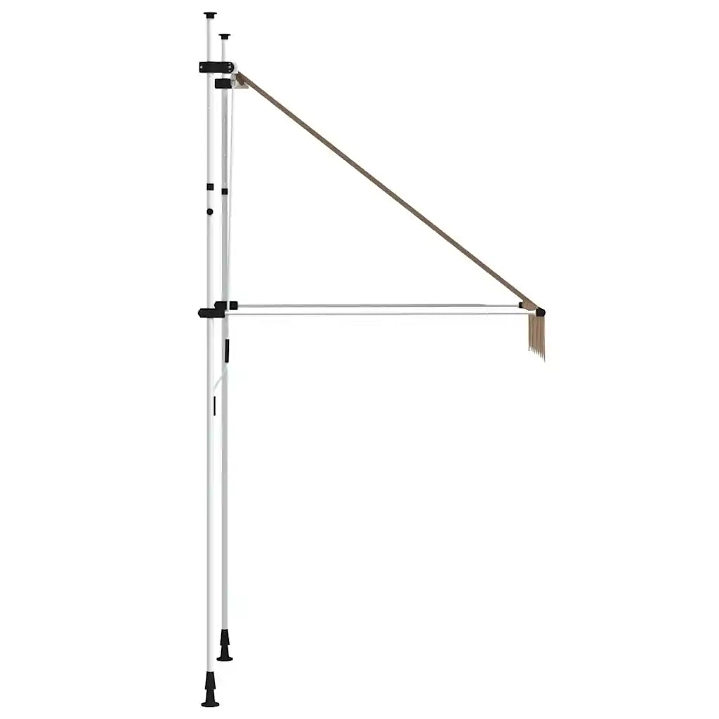 Toldo retrátil manual 100 cm riscas amarelas e azuis