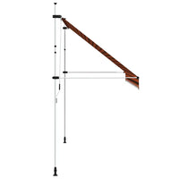 Toldo retrátil manual 350 cm laranja e castanho